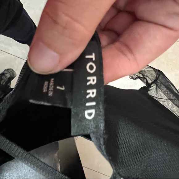 Torrid Black Asymmetrical Embellished Blouse - Picture 3 of 3